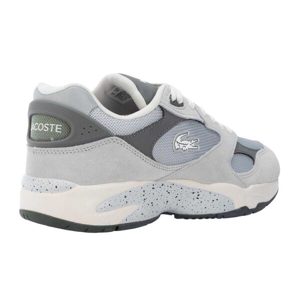 Lacoste Mens Storm 96 Vintage Leather Sneakers / Gray
